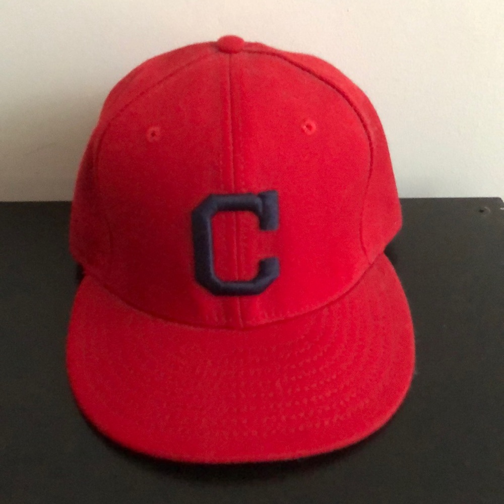 Red Cleveland Indians Fitted Hat